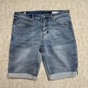 CR7 Cristiano Ronaldo Men's Jean Shorts Sz 30 Blue Denim Stretch